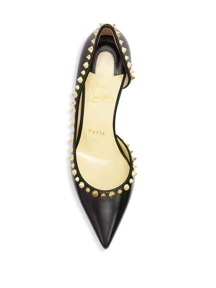 商品Christian Louboutin|Irishell 85 尖头铆钉红底鞋,价格¥6311,第4张图片详细描述