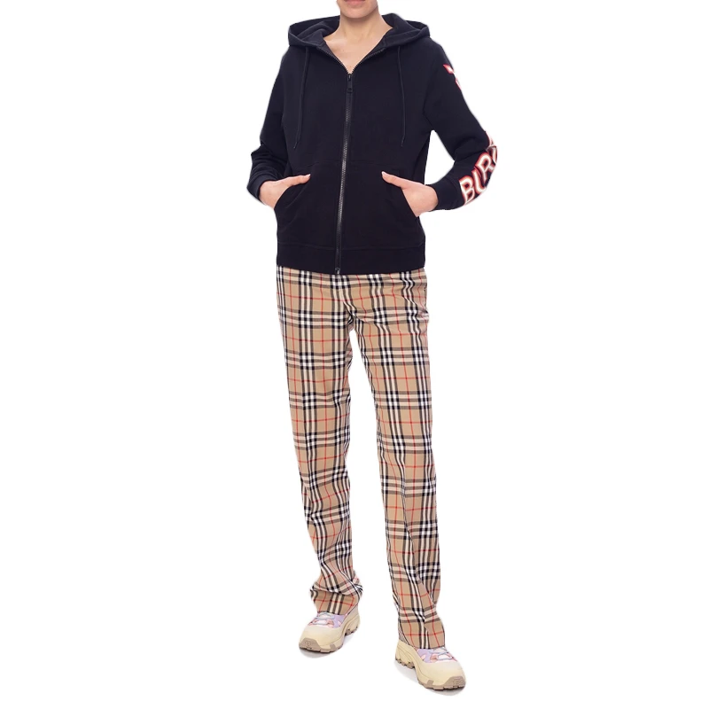 BURBERRY 女士紫色粉色双色系带运动鞋 8037185 商品