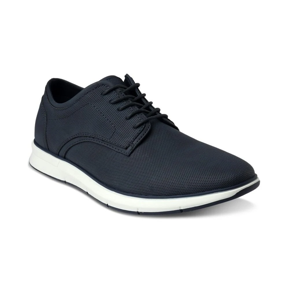 商品Alfani|Men's Textured Faux-Leather Lace-Up Sneakers, Created for Macy's,价格¥361,第1张图片