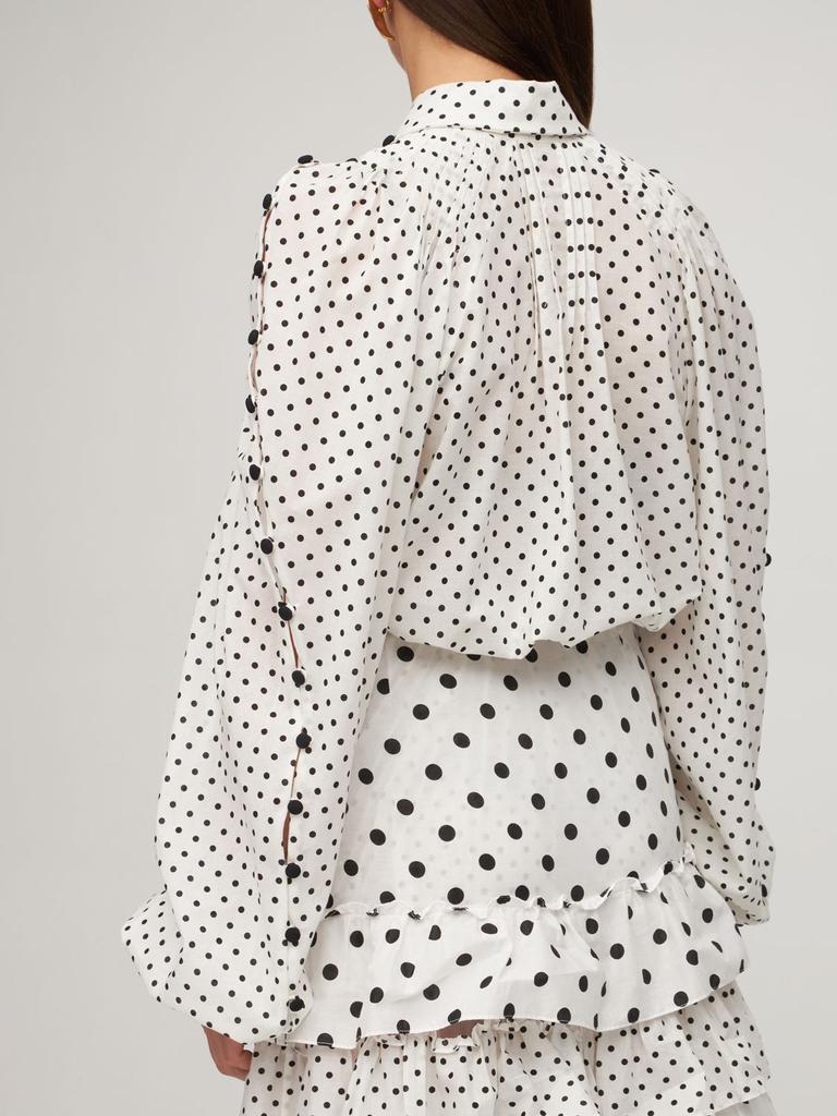 Cotton Poplin Polka Dots Shirt商品第2张图片规格展示