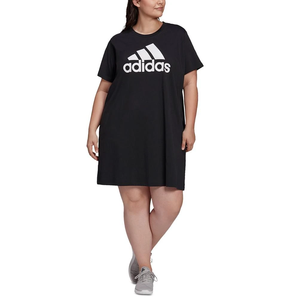 商品Adidas|Plus Size Cotton Badge of Sports T-Shirt Dress,价格¥301,第1张图片
