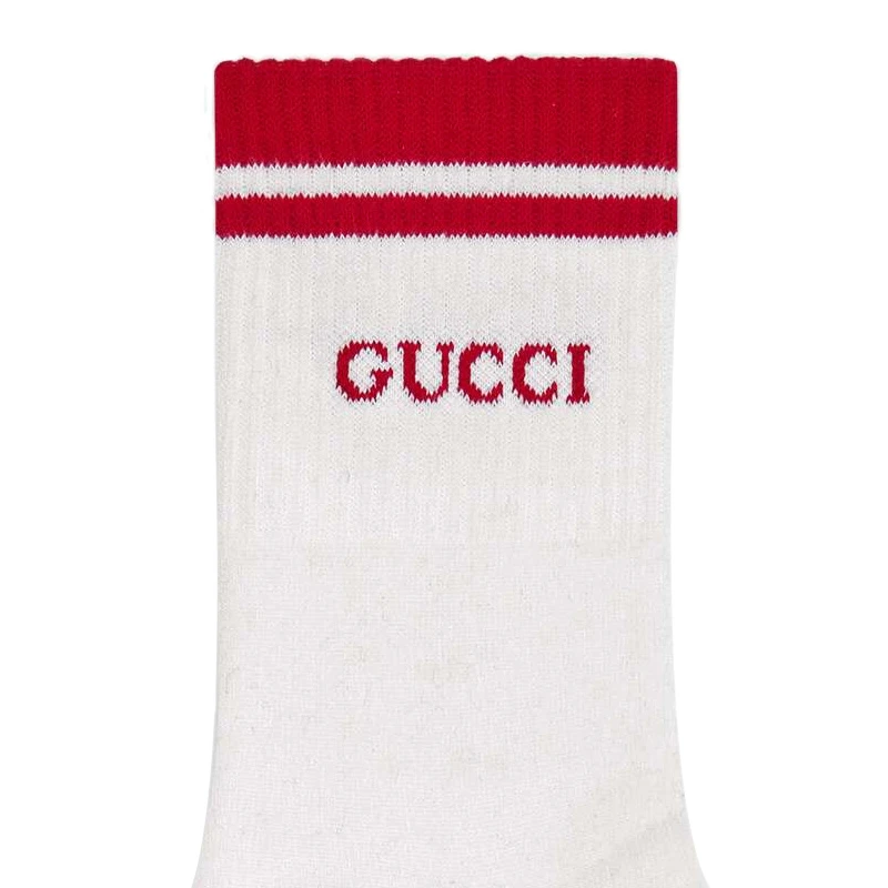 GUCCI 古驰 男士Gucci 标识棉袜 496493-4G293-9074 商品