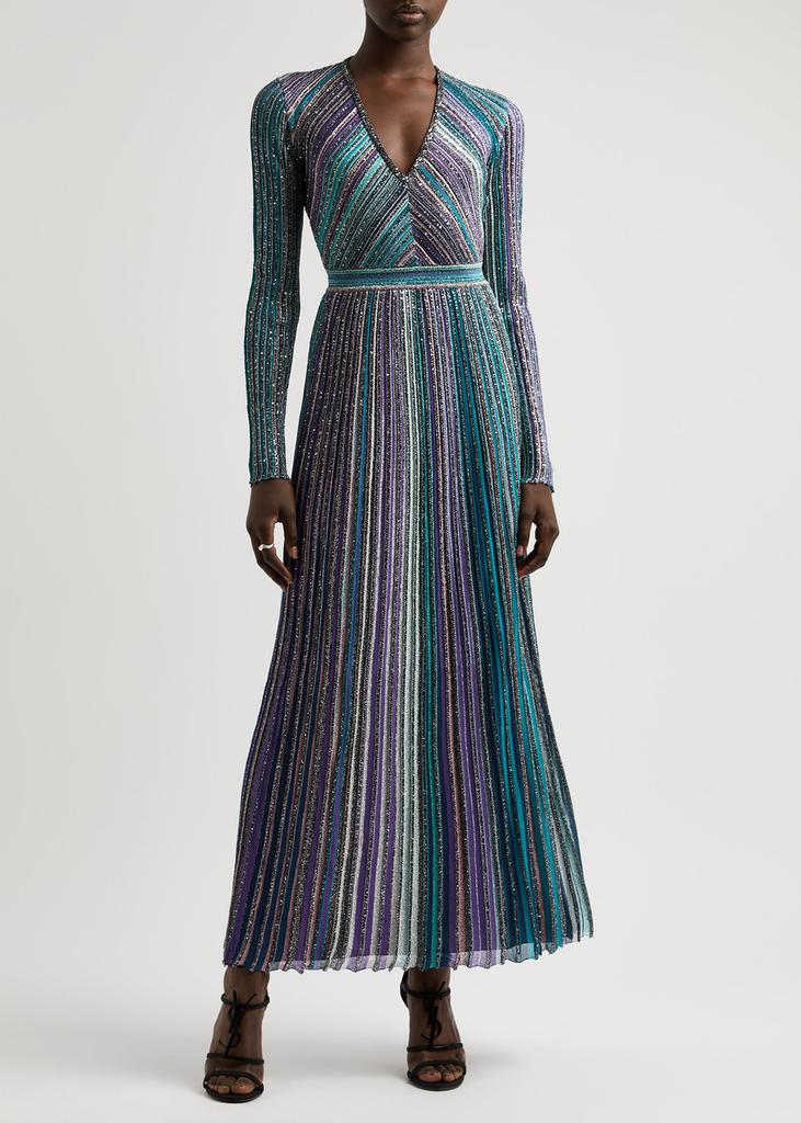 Missoni Striped embellished metallic-knit maxi dress - Dresses & Skirts -  BeyondStyle