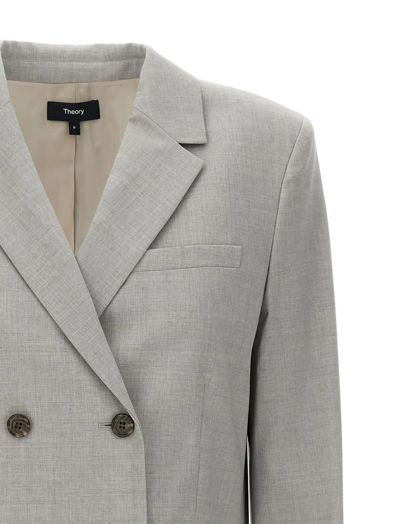 商品Theory|Theory Double-Breasted Cropped Tailored Blazer,价格¥2787,第3张图片详细描述