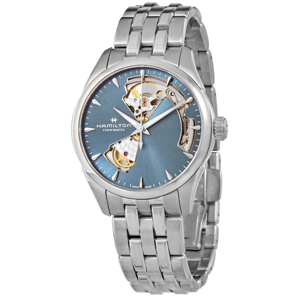 Jazzmaster Open Heart Automatic Blue Dial Ladies Watch H32215140商品第1张图片规格展示