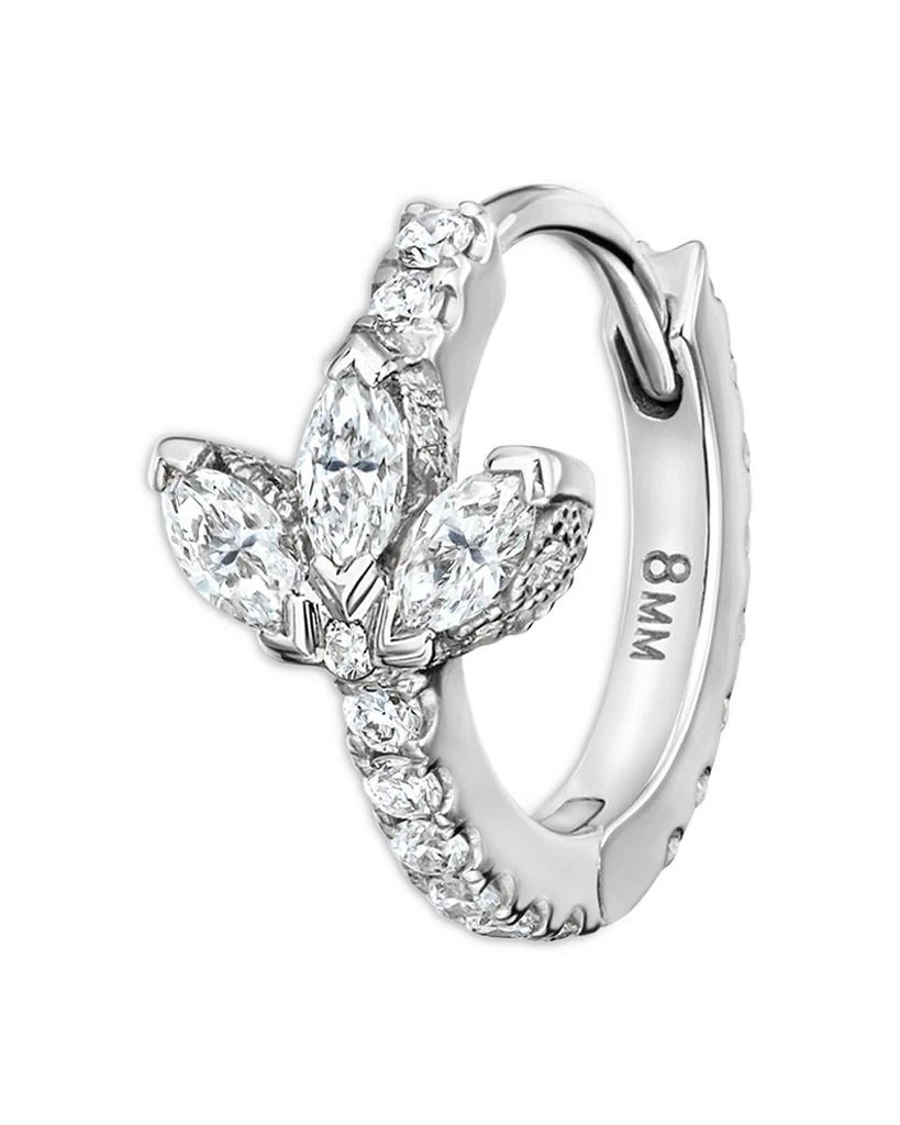商品Maria Tash|18K White Gold Lotus Eternity Small Single Hoop Earring,价格¥9301,第1张图片