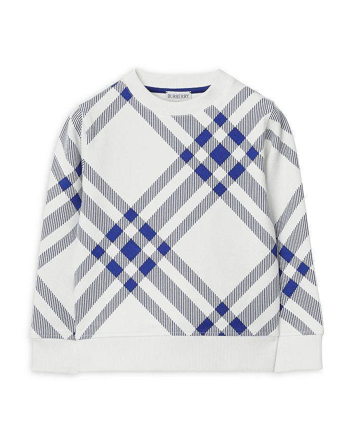 商品Burberry|Boys' Check Print Sweatshirt - Little Kid, Big Kid,价格¥1840,第1张图片