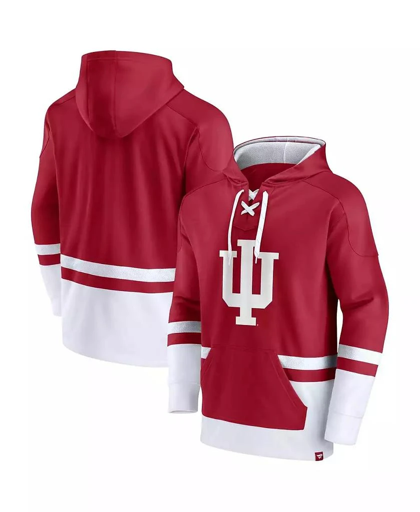 商品Fanatics|Men's Crimson Indiana Hoosiers First Battle Pullover Hoodie,价格¥394,第1张图片