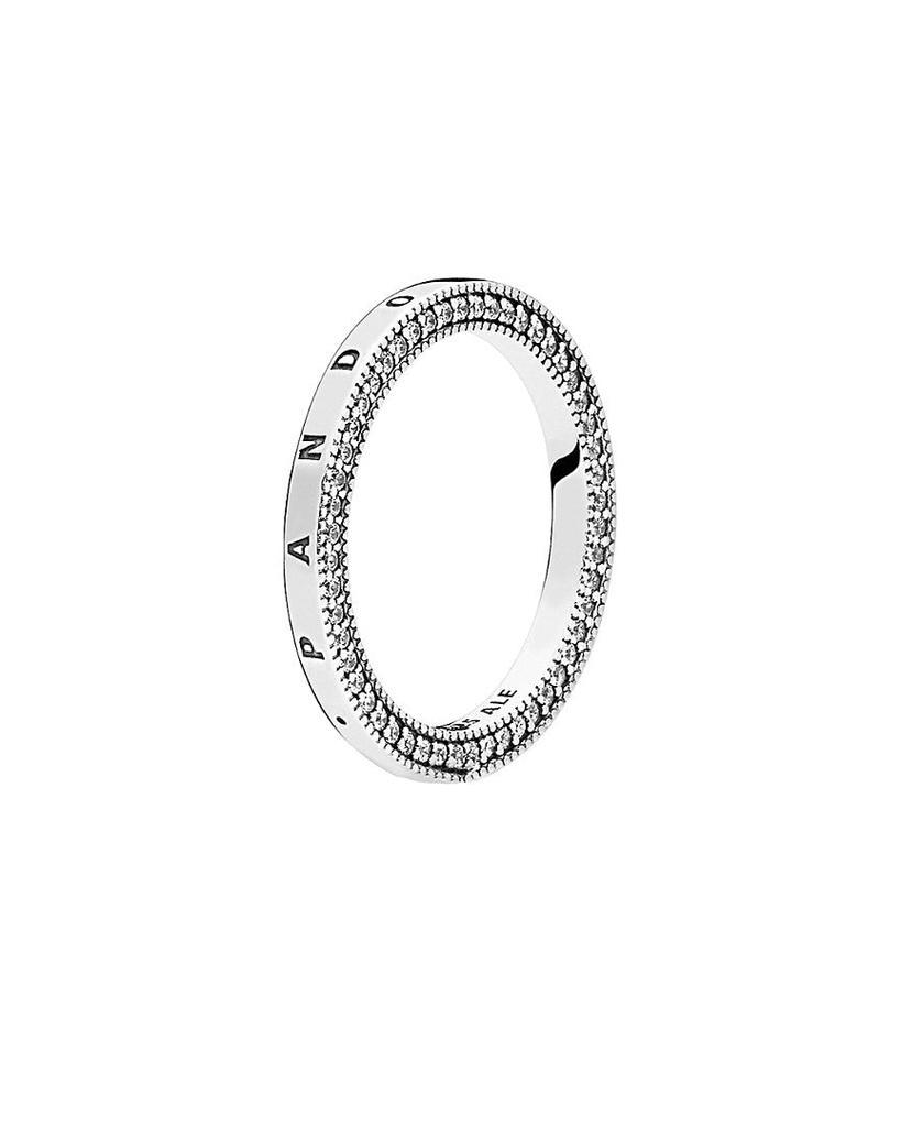 商品PANDORA|Pandora Silver CZ Signature Hearts of Pandora Ring,价格¥240,第1张图片