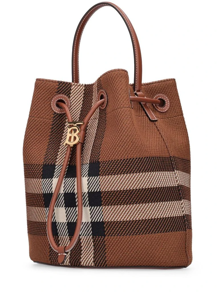 商品Burberry|Small Check Drawstring Bucket Bag,价格¥16452,第3张图片详细描述