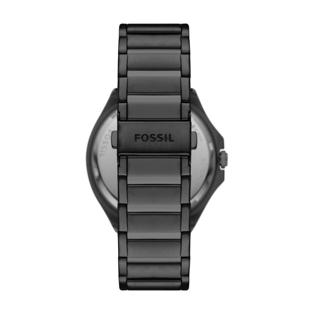 商品Fossil|Fossil Men's Evanston Automatic, Black-Tone Stainless Steel Watch,价格¥1278,第5张图片详细描述
