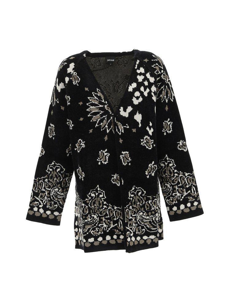 商品Just Cavalli|Just Cavalli V-Neck Long-Sleeved Cardigan,价格¥2531,第1张图片