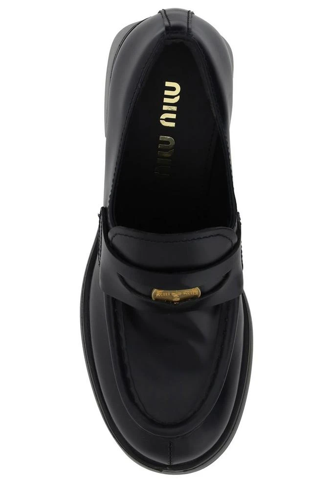 商品Miu Miu|Miu Miu Slip-On Penny Loafers,价格¥5572,第4张图片详细描述