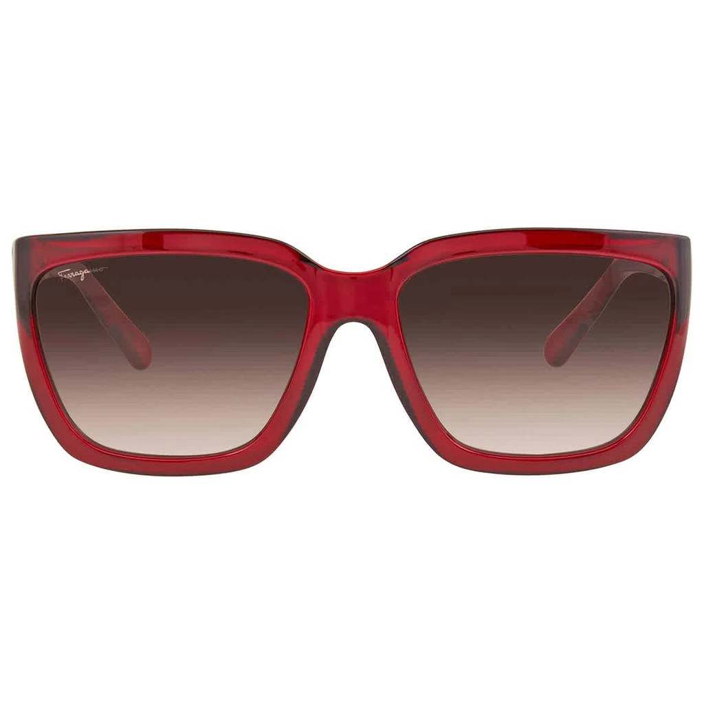 商品Salvatore Ferragamo|Grey Rectangular Ladies Sunglasses SF1018S 655 5917,价格¥411,第2张图片详细描述