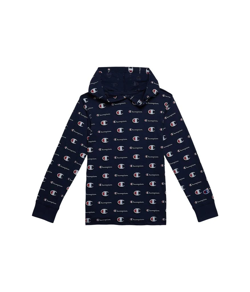 商品CHAMPION|All Over Print Hooded Long Sleeve Tee (Big Kids),价格¥189,第1张图片