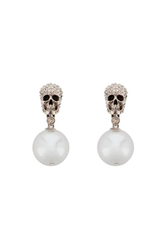 商品Alexander McQueen|Alexander mcqueen pearl skull earrings with crystal pavé,价格¥2008,第1张图片