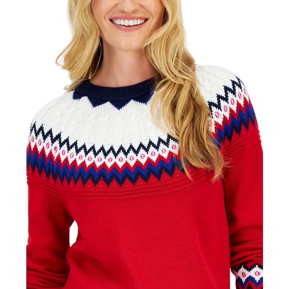 商品Charter Club|Petite Multicolor Fair Isle Sweater, Created for Macy's,价格¥166,第7张图片详细描述