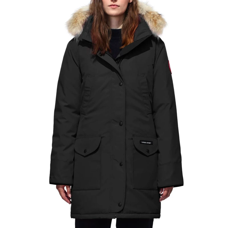 Canada Goose 加拿大鹅 女士黑色鸭绒大衣 6660L-BLACK 商品