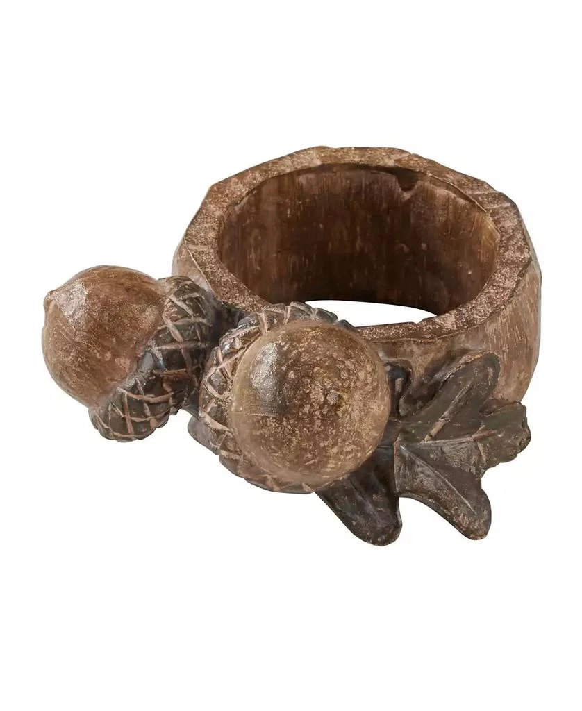 商品Saro Lifestyle|Rustic Napkin Ring with Acorn Design, Set of 4,价格¥162,第1张图片