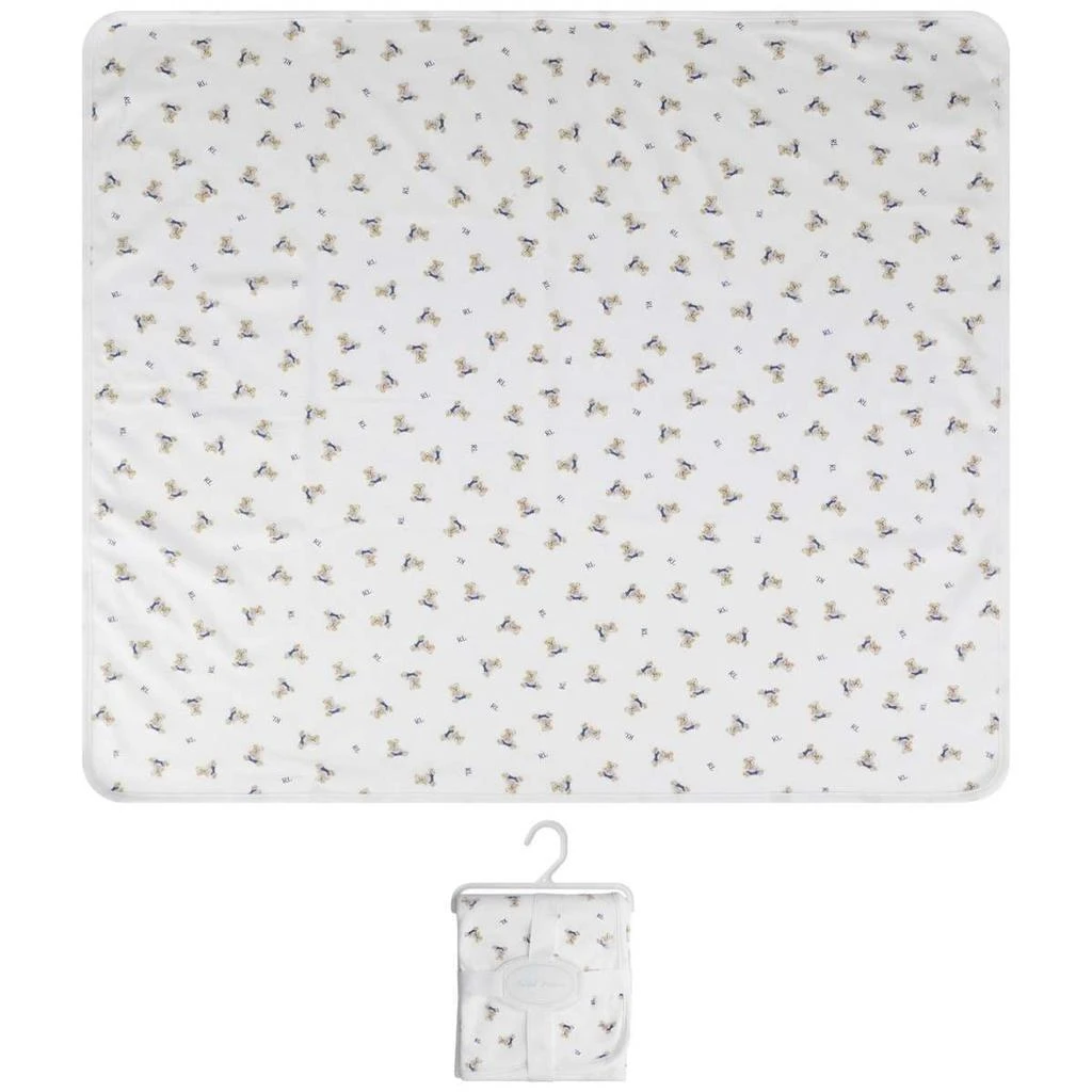 商品Ralph Lauren|Ralph Lauren  Brown Baby Boys White Cotton Bear Hat,价格¥434,第1张图片