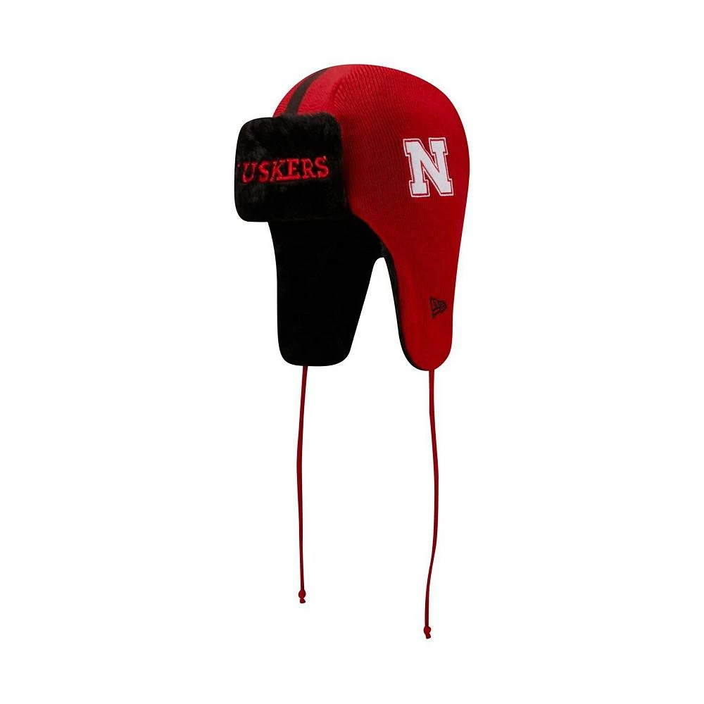 商品New Era|Men's Scarlet and Black Nebraska Huskers Helmet Head Trapper Knit Hat,价格¥239,第3张图片详细描述