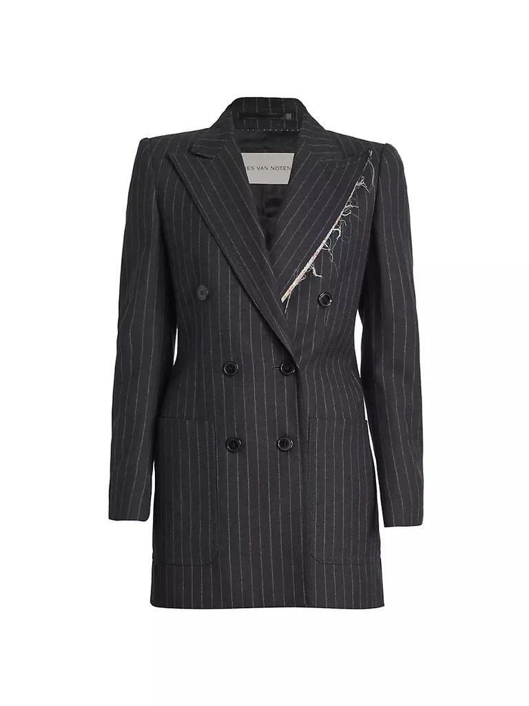 商品Dries Van Noten|Bylee Double-Breasted Pin-Stripe Wool-Blend Blazer,价格¥6538,第1张图片