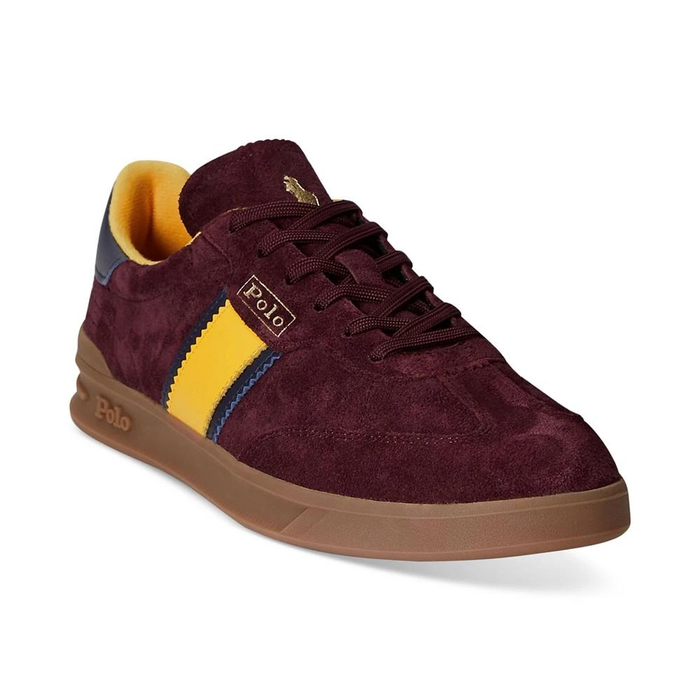 商品Ralph Lauren|Men's Heritage Aera Suede Logo Sneakers,价格¥479,第1张图片