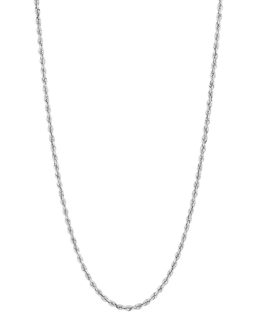 商品Macy's|Polished Glitter Rope Link 18" Chain Necklace in 10k White Gold,价格¥851,第1张图片