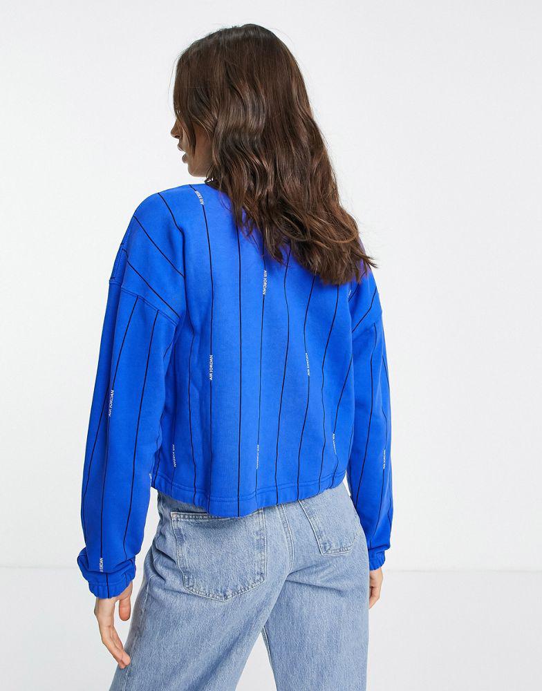 Jordan sweatshirt in royal blue with basketball stripe print商品第2张图片规格展示