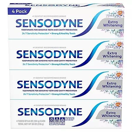 商品Sensodyne|Sensodyne Extra Whitening Toothpaste, 6.5 oz., 4 pk.,价格¥216,第1张图片