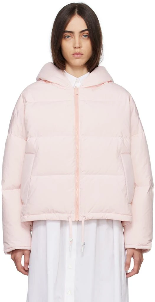 商品Yves Salomon|Pink Quilted Down Jacket,价格¥2094,第1张图片