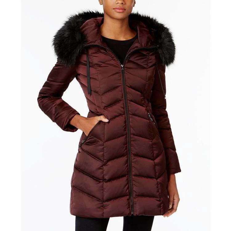 商品Tahari|Faux-Fur-Trim Down Puffer Coat,价格¥1197,第1张图片