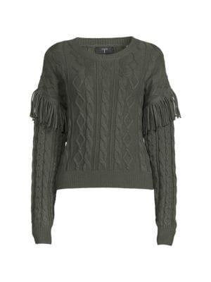 商品Tahari|Cable Knit Sweater,价格¥298,第5张图片详细描述