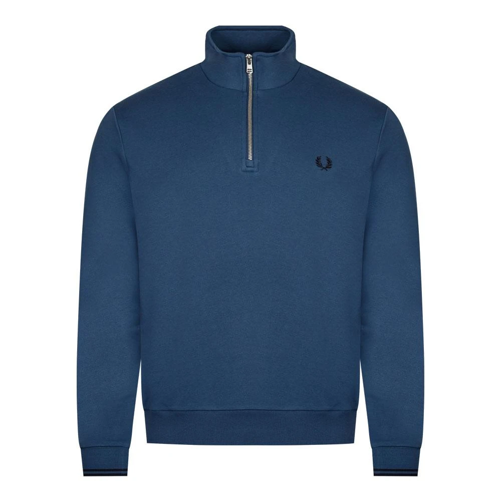 商品Fred Perry|Fred Perry Half Zip Sweatshirt - Midnight Blue,价格¥462,第1张图片