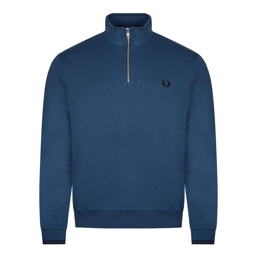 商品Fred Perry|Fred Perry Half Zip Sweatshirt - Midnight Blue,价格¥716,第1张图片