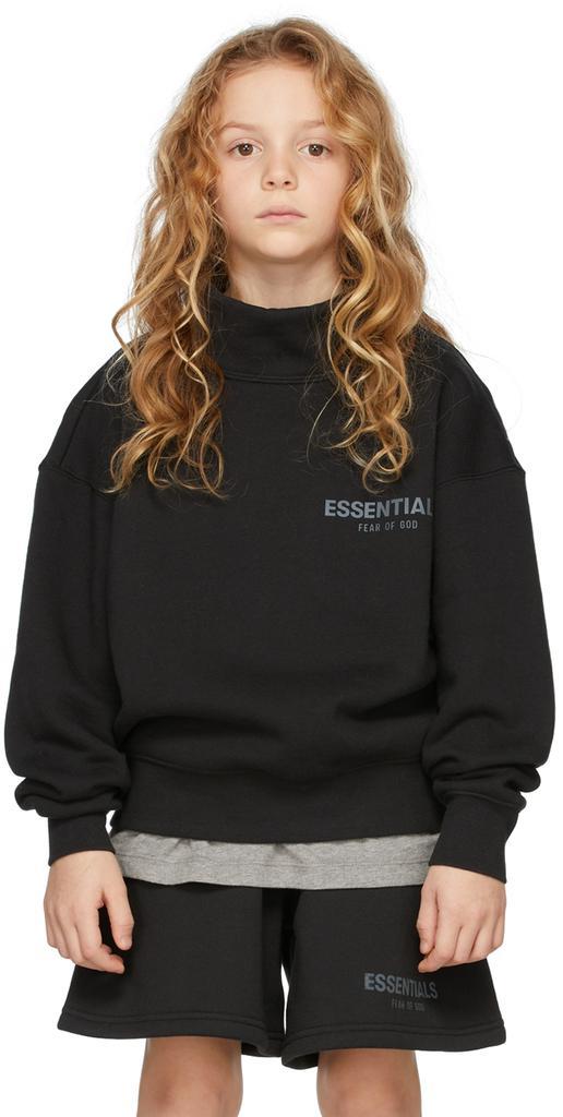 商品Essentials|Kids Black Mock Neck Sweatshirt,价格¥505,第4张图片详细描述