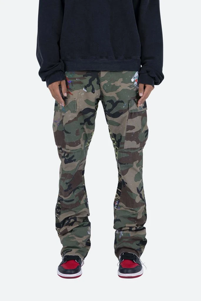 商品MNML|Contrast Bootcut Cargo Pants - Woodland Camo,价格¥425,第4张图片详细描述