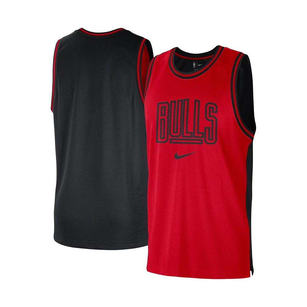 Men's Red, Black Chicago Bulls Courtside Versus Force Split DNA Performance Mesh Tank Top商品第1张图片规格展示