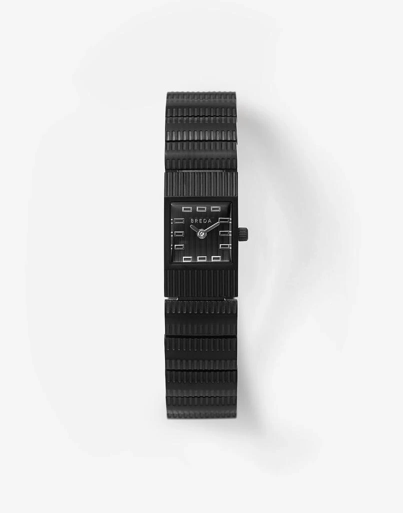 商品Madewell|BREDA 'Groove' Black Plated Stainless Steel and Metal Bracelet Watch,价格¥1547,第1张图片