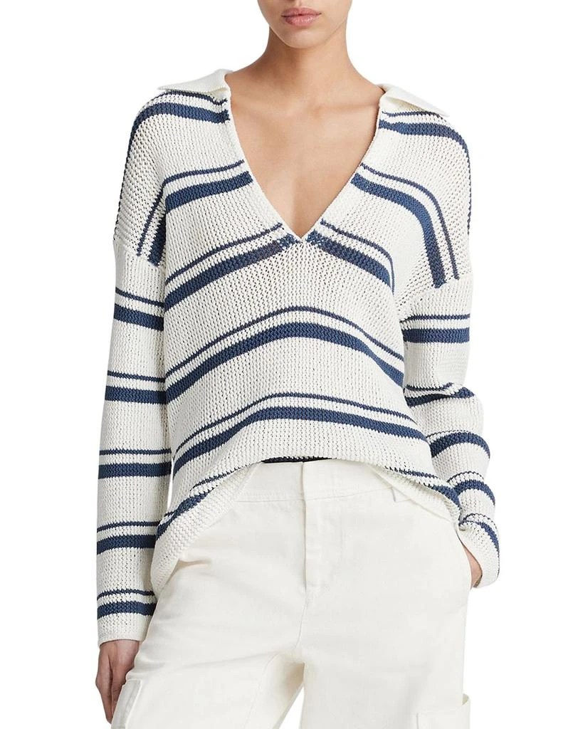 商品Vince|Cotton Racked Ribbed Stripe Sweater,价格¥1639,第1张图片