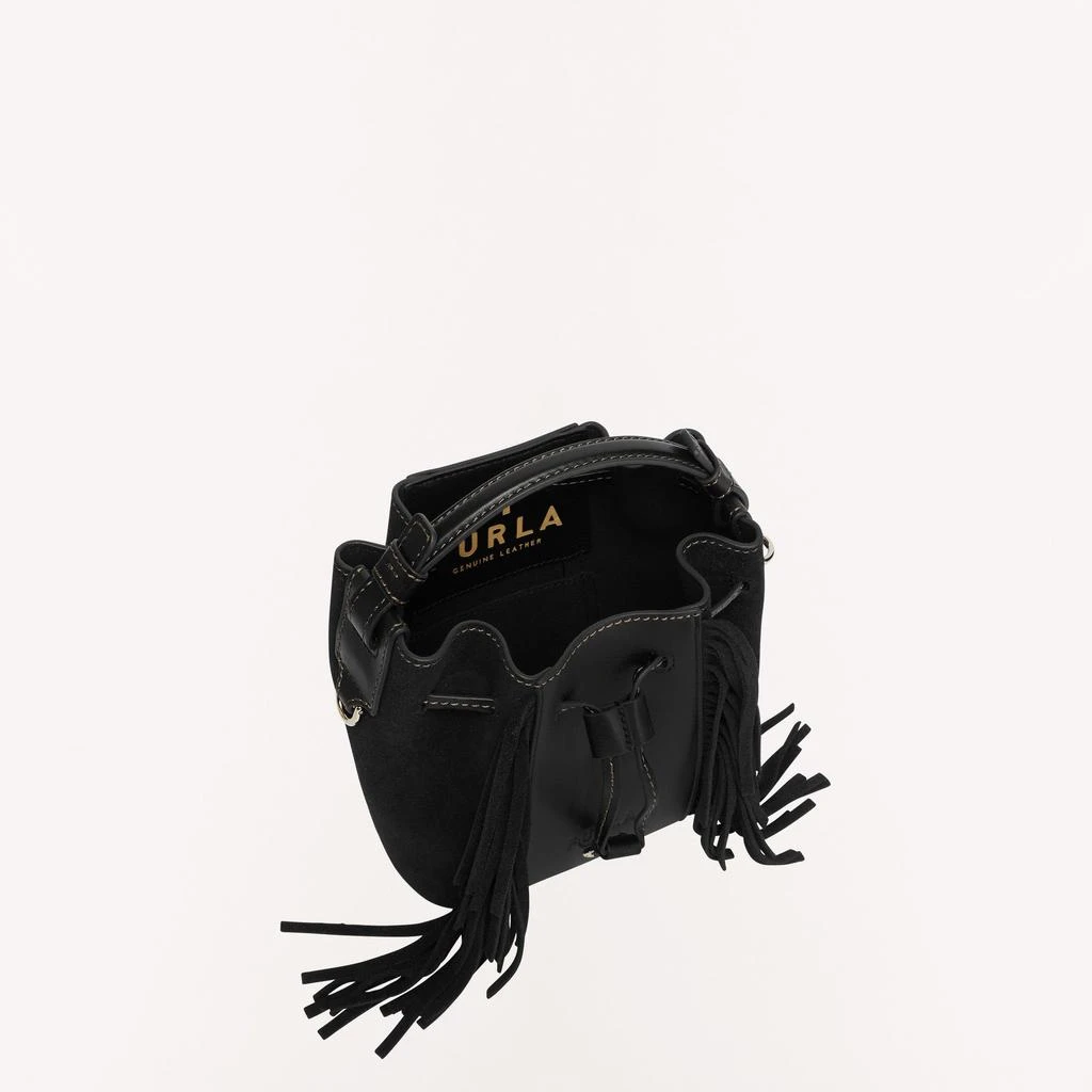 Furla Miastella Fringe Suede & Leather Bucket Bag