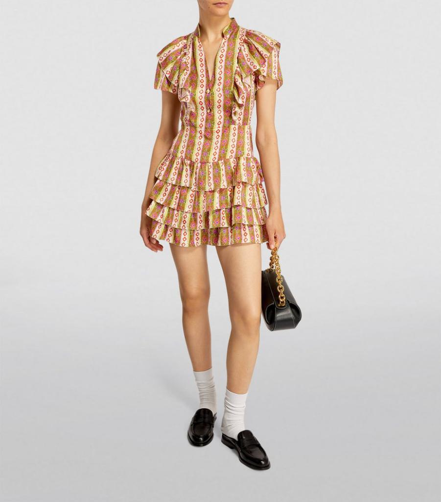 Ruffle-Detail Mini Dress商品第2张图片规格展示
