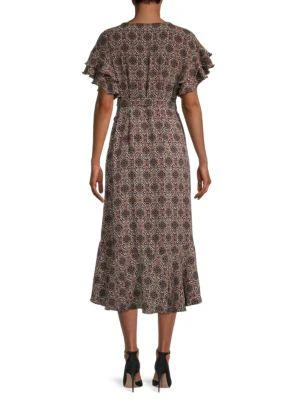 商品Max Studio|Print Ruffle Wrap Dress,价格¥180,第2张图片详细描述