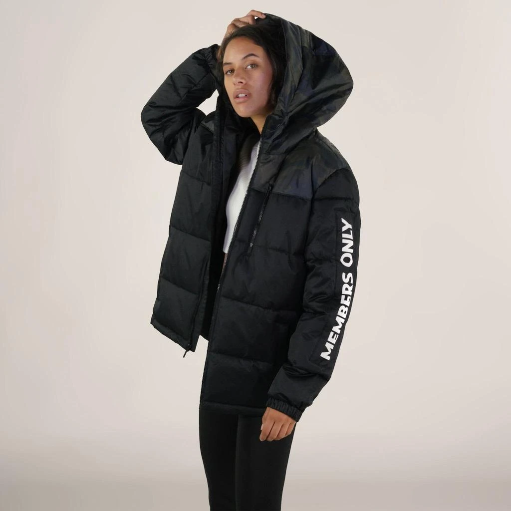 商品Members Only|Women's Twill Block Puffer Oversized Jacket,价格¥252,第3张图片详细描述