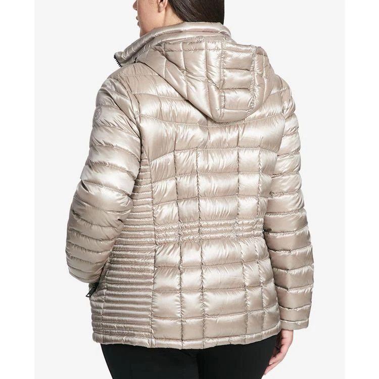 商品Calvin Klein|Plus Size Packable Puffer Coat,价格¥748,第3张图片详细描述