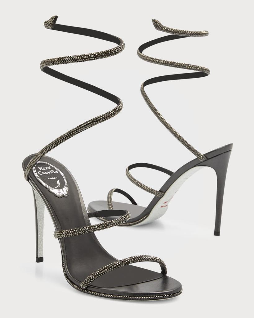 Cleo Snake Strass Stiletto Sandals商品第8张图片规格展示