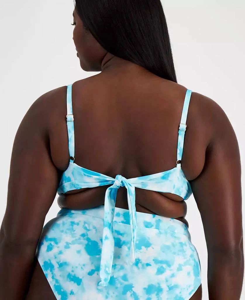 商品California Waves|Salt + Cove Plus Size Tie-Dyed Bikini Top, Created for Macy's,价格¥67,第2张图片详细描述