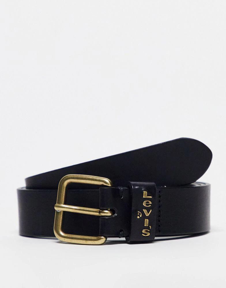 商品Levi's|Levi's Calypso leather belt in black,价格¥348,第1张图片