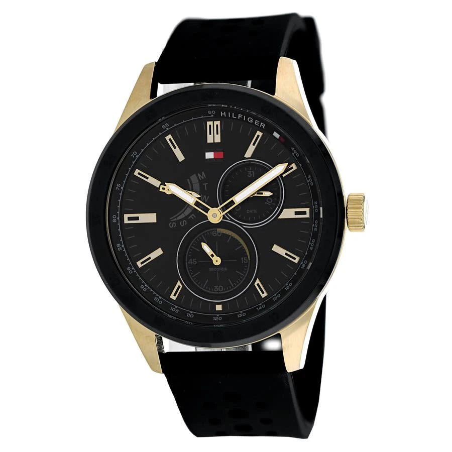 商品Tommy Hilfiger|Tommy Hilfiger Austin Quartz Black Dial Mens Watch 1791636,价格¥930,第1张图片