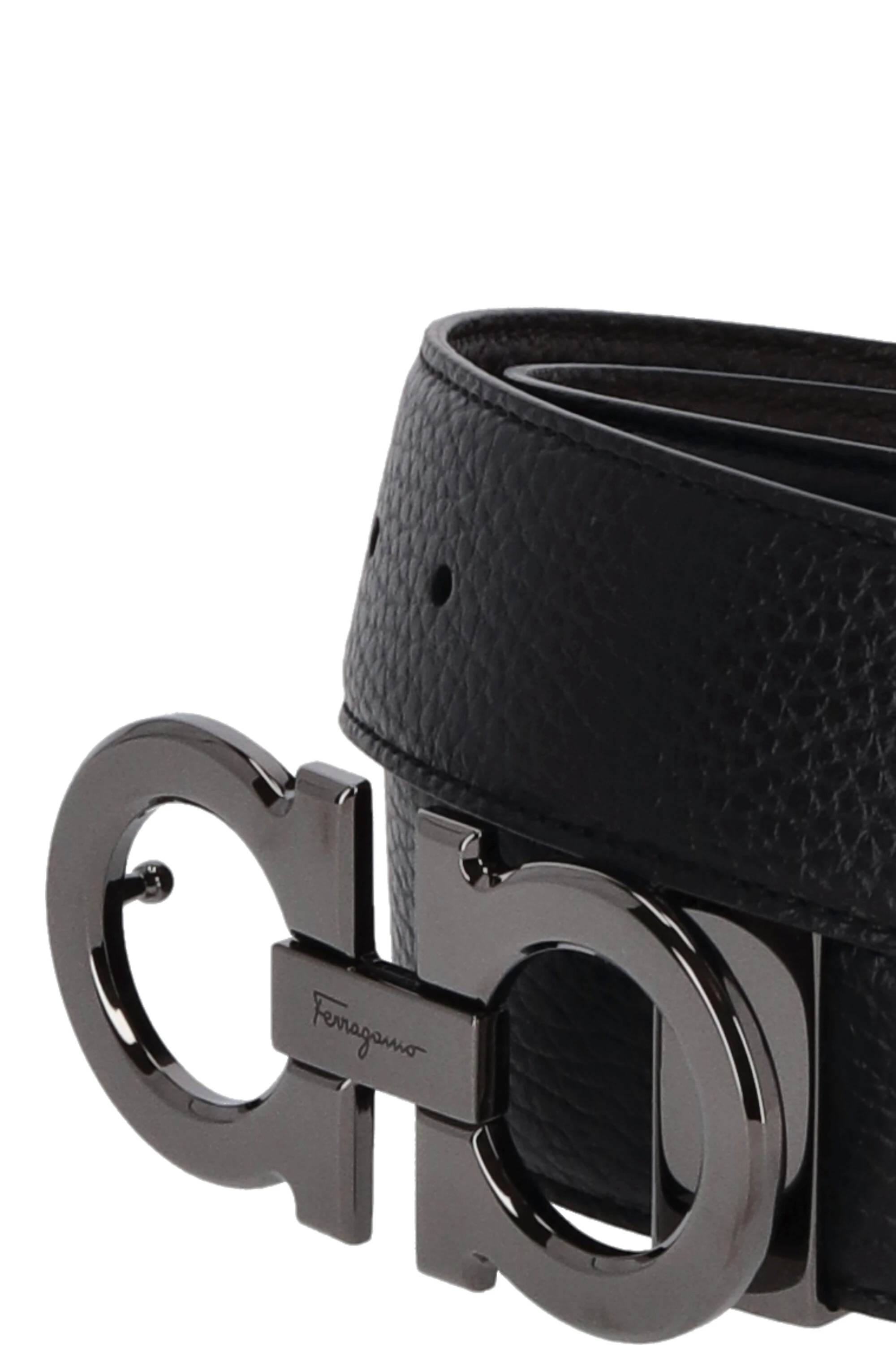 商品Salvatore Ferragamo|Salvatore Ferragamo 男士腰带 679710689134 黑色,价格¥4035,第3张图片详细描述